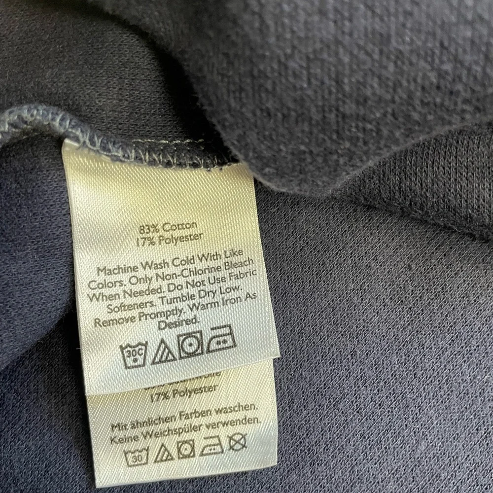 Eddie Bauer Rib‎ Knit 1/4 Zip Sweater Blue Large Tall (LT/TL)